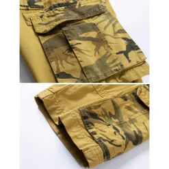 Outlet OUKU Men's Cargo Shorts Bermuda shorts with Side Pocket Multi Pocket Flap Pocket Solid Color Going out Streetwear Fashion Cargo Shorts ArmyGreen Blue