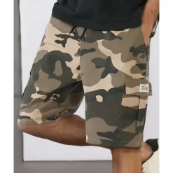 Best OUKU Men's Cargo Shorts Camo Shorts Shorts Summer Shorts Drawstring Elastic Waist Multi Pocket Camouflage Comfort Wearable Knee Length Outdoor Sport Daily Fashion Casual Black Khaki
