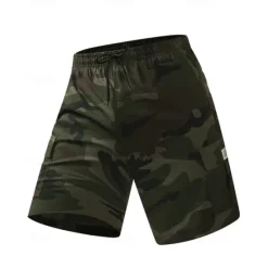 Best OUKU Men's Cargo Shorts Camo Shorts Shorts Summer Shorts Drawstring Elastic Waist Multi Pocket Camouflage Comfort Wearable Knee Length Outdoor Sport Daily Fashion Casual Black Khaki