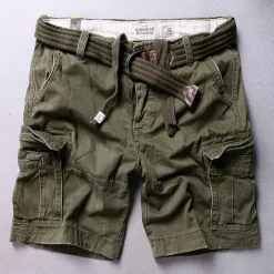 Online OUKU Men's Cargo Shorts Camo Shorts Casual Shorts Pocket Plain Camouflage Comfort Breathable Outdoor Daily Going out Fashion Casual Dark Brown Dark Khaki