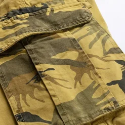 Discount OUKU Men's Cargo Shorts Camo Shorts Shorts Summer Shorts Zipper Multi Pocket Flap Pocket Plain Camo / Camouflage Comfort Wearable Knee Length Outdoor Sport Daily Fashion Casual Wine Blue