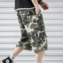 Hot OUKU Men's Cargo Shorts Camo Shorts Shorts Summer Shorts Multi Pocket Flap Pocket Camo Camouflage Comfort Wearable Knee Length Outdoor Sport Daily Fashion Casual Camouflage Red Camouflage - Army Green