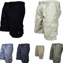 Outlet OUKU Men's Cargo Shorts Camo Shorts Hiking Shorts Multi Pocket Multiple Pockets Elastic Drawstring Design Plain Camouflage Breathable Outdoor Knee Length Casual Daily Streetwear Stylish Camouflage Black