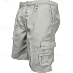 Outlet OUKU Men's Cargo Shorts Camo Shorts Hiking Shorts Multi Pocket Multiple Pockets Elastic Drawstring Design Plain Camouflage Breathable Outdoor Knee Length Casual Daily Streetwear Stylish Camouflage Black