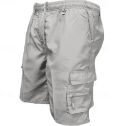 Outlet OUKU Men's Cargo Shorts Camo Shorts Hiking Shorts Multi Pocket Multiple Pockets Elastic Drawstring Design Plain Camouflage Breathable Outdoor Knee Length Casual Daily Streetwear Stylish Camouflage Black