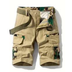 Clearance OUKU Men's Cargo Shorts Camo Shorts Shorts Summer Shorts Multi Pocket Straight Leg Color Block Camouflage Comfort Breathable Short Casual Daily Holiday Sports Fashion Black Blue