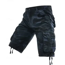 Outlet OUKU Men's Cargo Shorts Camo Shorts Shorts Summer Shorts Multi Pocket Flap Pocket Camouflage Comfort Wearable Knee Length Outdoor Sport Daily Fashion Casual Navy Blue Khaki