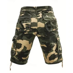 Outlet OUKU Men's Cargo Shorts Camo Shorts Shorts Summer Shorts Multi Pocket Flap Pocket Camouflage Comfort Wearable Knee Length Outdoor Sport Daily Fashion Casual Navy Blue Khaki