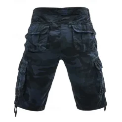 Outlet OUKU Men's Cargo Shorts Camo Shorts Shorts Summer Shorts Multi Pocket Flap Pocket Camouflage Comfort Wearable Knee Length Outdoor Sport Daily Fashion Casual Navy Blue Khaki