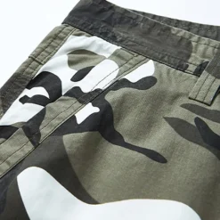 Outlet OUKU Men's Cargo Shorts Camo Shorts Shorts Zipper Multi Pocket Camouflage Comfort Wearable Knee Length Casual Daily Holiday Sports Fashion White Army Green