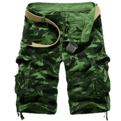 Sale OUKU Men's Cargo Shorts Camo Shorts Hiking Shorts Multi Pocket Multiple Pockets Camouflage Breathable Outdoor Knee Length Casual Daily Streetwear Stylish Camouflage Red Camouflage Blue Inelastic
