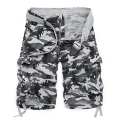 Sale OUKU Men's Cargo Shorts Camo Shorts Hiking Shorts Multi Pocket Multiple Pockets Camouflage Breathable Outdoor Knee Length Casual Daily Streetwear Stylish Camouflage Red Camouflage Blue Inelastic