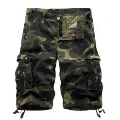 OUKU Men's Cargo Shorts Camo Shorts Shorts Multi Pocket Camouflage Comfort Breathable Outdoor Daily Going out Fashion Streetwear White Yellow