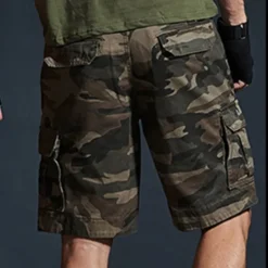 Best OUKU Men's Cargo Shorts Camo Shorts Shorts Summer Shorts Multi Pocket Flap Pocket Camo Plain Camouflage Comfort Wearable Knee Length Outdoor Sport Daily Fashion Casual Black Yellow