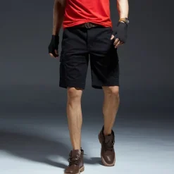 Best OUKU Men's Cargo Shorts Camo Shorts Shorts Summer Shorts Multi Pocket Flap Pocket Camo Plain Camouflage Comfort Wearable Knee Length Outdoor Sport Daily Fashion Casual Black Yellow