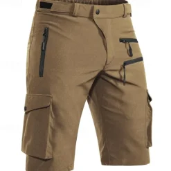 New OUKU Men's Cargo Shorts Camping Shorts Shorts Hiking Shorts Elastic Waist Multi Pocket Plain Waterproof Quick Dry Knee Length Sports Outdoor Daily Camping & Hiking Classic Style Athleisure Black Blue