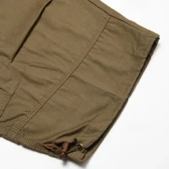 OUKU Men's Cargo Shorts Capri Pants Hiking Shorts Zipper Pocket Leg Drawstring Plain Comfort Breathable Outdoor Daily Going out Casual Big and Tall Army Yellow Black