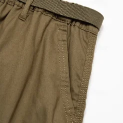 OUKU Men's Cargo Shorts Capri Pants Hiking Shorts Zipper Pocket Leg Drawstring Plain Comfort Breathable Outdoor Daily Going out Casual Big and Tall Army Yellow Black