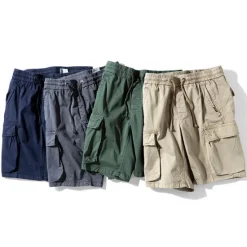 Hot OUKU Men's Cargo Shorts Hiking Shorts Military Summer Outdoor Regular Fit 10“ Ripstop Breathable Quick Dry Multi Pockets Shorts Drawstring Elastic Waist Dark Grey Army Green Cotton Fishing Climbing