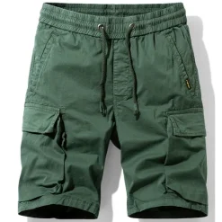 Hot OUKU Men's Cargo Shorts Hiking Shorts Military Summer Outdoor Regular Fit 10“ Ripstop Breathable Quick Dry Multi Pockets Shorts Drawstring Elastic Waist Dark Grey Army Green Cotton Fishing Climbing