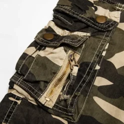 Sale OUKU Men's Cargo Shorts Hiking Shorts Pocket Multi Pocket Camouflage Comfort Breathable Short Casual Chino Camouflage Red Yellow camouflage Inelastic