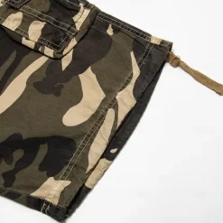 Sale OUKU Men's Cargo Shorts Hiking Shorts Pocket Multi Pocket Camouflage Comfort Breathable Short Casual Chino Camouflage Red Yellow camouflage Inelastic