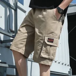 Discount OUKU Men's Cargo Shorts Hiking Shorts Military Summer Outdoor Ripstop Breathable Quick Dry Lightweight Shorts Bottoms Dark Khaki ArmyGreen Cotton Climbing Beach Camping / Hiking / Caving M L XL 2XL 3XL
