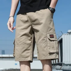 Discount OUKU Men's Cargo Shorts Hiking Shorts Military Summer Outdoor Ripstop Breathable Quick Dry Lightweight Shorts Bottoms Dark Khaki ArmyGreen Cotton Climbing Beach Camping / Hiking / Caving M L XL 2XL 3XL