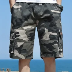 Discount OUKU Men's Cargo Shorts Hiking Shorts Military Summer Outdoor Ripstop Breathable Quick Dry Lightweight Shorts Bottoms Dark Khaki ArmyGreen Cotton Climbing Beach Camping / Hiking / Caving M L XL 2XL 3XL