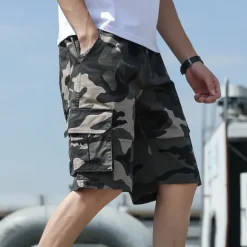 Discount OUKU Men's Cargo Shorts Hiking Shorts Military Summer Outdoor Ripstop Breathable Quick Dry Lightweight Shorts Bottoms Dark Khaki ArmyGreen Cotton Climbing Beach Camping / Hiking / Caving M L XL 2XL 3XL
