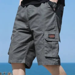 Discount OUKU Men's Cargo Shorts Hiking Shorts Military Summer Outdoor Ripstop Breathable Quick Dry Lightweight Shorts Bottoms Dark Khaki ArmyGreen Cotton Climbing Beach Camping / Hiking / Caving M L XL 2XL 3XL