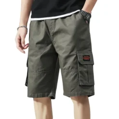 Discount OUKU Men's Cargo Shorts Hiking Shorts Military Summer Outdoor Ripstop Breathable Quick Dry Lightweight Shorts Bottoms Dark Khaki ArmyGreen Cotton Climbing Beach Camping / Hiking / Caving M L XL 2XL 3XL
