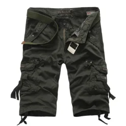OUKU Men's Cargo Shorts Hiking Shorts Multi Pocket Plain Calf-Length Daily Basic Slim Wine Red Black