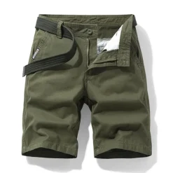 Hot OUKU Men's Cargo Shorts Hiking Shorts Military Summer Outdoor Regular Fit 10" Ripstop Breathable Quick Dry Sweat wicking Shorts Bottoms Knee Length Black Army Green Cotton Work Hunting Fishing 28 29 30 31