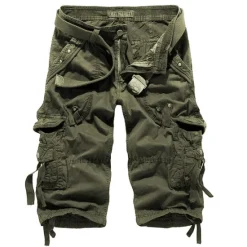 Clearance OUKU Men's Cargo Shorts Hiking Shorts Leg Drawstring Multi Pocket Multiple Pockets Plain Breathable Outdoor Calf-Length Casual Daily Streetwear Stylish ArmyGreen Wine Inelastic