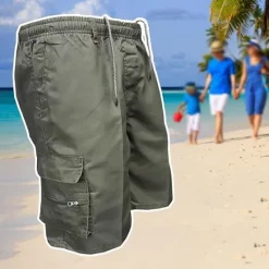 OUKU Men's Cargo Shorts Hiking Shorts Military Outdoor Regular Fit Waterproof Breathable Quick Dry Shorts Zipper Pocket Black Army Green Hunting Climbing Camping / Hiking / Caving S M L XL XXL