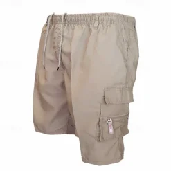 OUKU Men's Cargo Shorts Hiking Shorts Military Outdoor Regular Fit Waterproof Breathable Quick Dry Shorts Zipper Pocket Black Army Green Hunting Climbing Camping / Hiking / Caving S M L XL XXL