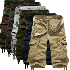 OUKU Men's Cargo Shorts Hiking Shorts Leg Drawstring Multi Pocket Multiple Pockets Plain Breathable Outdoor Calf-Length Casual Daily Streetwear Stylish Black Wine Inelastic