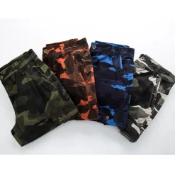 Outlet OUKU Men's Cargo Shorts Hiking Shorts Leg Drawstring Multi Pocket Multiple Pockets Camouflage Breathable Outdoor Knee Length Casual Daily Streetwear Stylish Black Green Camouflage Blue Micro-elastic