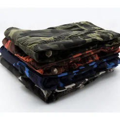Outlet OUKU Men's Cargo Shorts Hiking Shorts Leg Drawstring Multi Pocket Multiple Pockets Camouflage Breathable Outdoor Knee Length Casual Daily Streetwear Stylish Black Green Camouflage Blue Micro-elastic