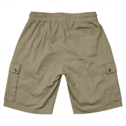 Sale OUKU Men's Cargo Shorts Linen Shorts Summer Shorts Beach Shorts Drawstring Elastic Waist Multi Pocket Plain Comfort Breathable Knee Length Outdoor Work Daily Classic Style Casual Black White