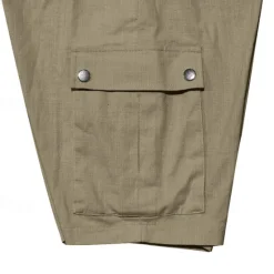 Sale OUKU Men's Cargo Shorts Linen Shorts Summer Shorts Beach Shorts Drawstring Elastic Waist Multi Pocket Plain Comfort Breathable Knee Length Outdoor Work Daily Classic Style Casual Black White