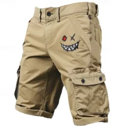 Outlet OUKU Men's Cargo Shorts Multiple Pockets Graphic Graffiti Outdoor Short Sports Outdoor Classic Micro-elastic Shorts