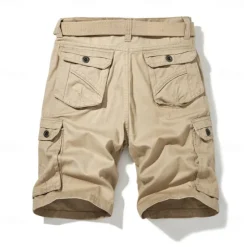 Online OUKU Men's Cargo Shorts Multiple Pockets Old Man Letter Printed Outdoor Short Sports Outdoor Classic Micro-elastic Shorts