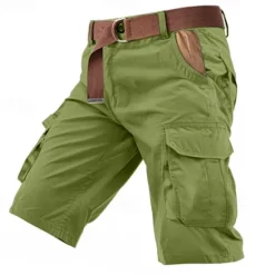 Discount OUKU Men's Cargo Shorts Shorts Buttons Multi Pocket Plain Wearable Short Outdoor Daily Camping & Hiking Fashion Classic Army Green Green