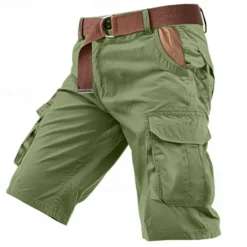 Discount OUKU Men's Cargo Shorts Shorts Buttons Multi Pocket Plain Wearable Short Outdoor Daily Camping & Hiking Fashion Classic Army Green Green