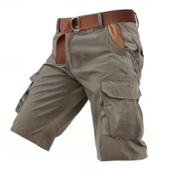 Discount OUKU Men's Cargo Shorts Shorts Buttons Multi Pocket Plain Wearable Short Outdoor Daily Camping & Hiking Fashion Classic Army Green Green