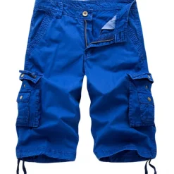 Clearance OUKU Men's Cargo Shorts Shorts Hiking Shorts Leg Drawstring 6 Pocket Plain Comfort Outdoor Daily Going out Cotton Blend Fashion Streetwear Black Wine