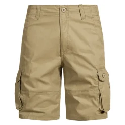 Sale OUKU Men's Cargo Shorts Shorts Bermuda shorts Pocket Plain Comfort Breathable Outdoor Daily Going out Casual Big and Tall Dark Brown Black