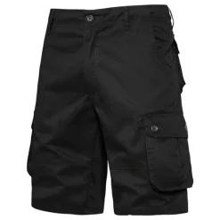 Sale OUKU Men's Cargo Shorts Shorts Bermuda shorts Pocket Plain Comfort Breathable Outdoor Daily Going out Casual Big and Tall Dark Brown Black